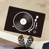 Alfombrilla de suelo de tierra de diatomeas estilo retro americano de cinta de casete, alfombrilla antideslizante de baño de disco de vinilo, alfombrilla resistente al desgaste y absorbente de agua para la entrada del baño