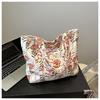 Bolsa de lona para viajante feminina atacado nova moda casual bolsa de axila grande capacidade estilo coreano bolsa tote de flores