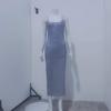 Kp10581 Estilo Europeo y Americano Estación Independiente Popular Moda Femenina Lentejuelas Delgado Elegante Vestido de Noche