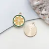 1 Accesorio de Joyería DIY Verde Aleación Esmalte Flor de Cerezo Colgante Llavero Pendientes Accesorios para el Cabello Encanto para Teléfono Venta al por Mayor
