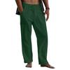2022 Amazon Calça Casual Masculina Tamanho Grande com Cordão Verão Cor Sólida Calça de Praia Solta Elástica Esportiva Casual
