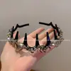 Super Fada Fina Pesada Estilo Francês Super Brilho Headband de Cristal 2025 Nova Moda Versátil Exquisite Headband Grampo de Cabelo Acessórios de Cabelo