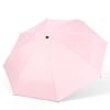 Sombrilla Formulada con Ocho Varillas y Cinco Pliegues Sombrilla Protectora del Sol 8K Goma Negra Plegable Ultraligera de Bolsillo Sombrilla para el Sol para Hombres y Mujeres