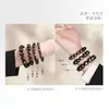 Pulsera de Obsidiana Negra Natural para Mujer con Cuentas de Mantra de Seis Caracteres, Pulsera de Pareja, Regalo de San Valentín para Hombres