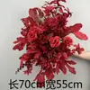 Accesorios de boda, flores artificiales, flores de seda, flores colgantes, soportes de fondo, flores de esquina, pantallas geométricas de arte de hierro, flores de pared de fondo, flores de esquina
