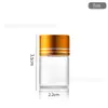Botellas de Vidrio Oxidado de 22 mm, Botellas de los Deseos con Tapas Doradas, Botellas de Deriva, Botellas Dispensadoras de Boca Pequeña, Frascos Sellados, Capacidad Pequeña