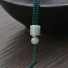 Pingente de Jade Pendurado Cordão de Pingente de Pescoço Pingente de Jade Guanyin Pingente de Jade com Incrustações de Ouro Cordão de Colar Homens e Mulheres Cordão de Pingente de Corda de Jade