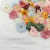 Flores de simulação diy cabeças de flor multicamadas Headdress Hanfu guirlanda de flores artesanal materiais flores de seda flores para grampo de cabelo flores para decoração de casamento flores