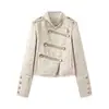 Ropa de mujer transfronteriza 2026 Estilo europeo y americano moda clásica jacquard con botones y cuello alto chaqueta para mujer F826045