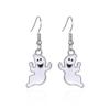 Aretes de serie de Halloween al por mayor del fabricante, aterradores y divertidos, fantasma, murciélago, araña, aretes de calavera