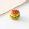 Juguete de comida realista de hamburguesa con tocino en 3D, accesorios creativos para manualidades DIY, piezas pequeñas y materiales de resina de pegamento cremoso