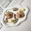 Charms para sapato Croc DIY corrente de pulseira de flor de pérola tridimensional flor de sapato estilo balé removível acessório de sapato decoração