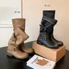 Botas largas vintage desgastadas para mujer talla 34-42, botas de plataforma estilo 'hot girl' para otoño e invierno 2026, botas de motociclista negras