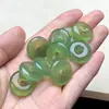 Colgante Hebilla de Paz de Ágata Natural 20mm Colgante de Calcedonia Blanca Hebilla de Jade Accesorio Joyería DIY Semi-Terminado Hecho a Mano