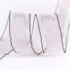 Cinta nevada a rayas diy vestido sombrero de paja accesorios para el cabello lazo flor empaque borde ondulado transparente cinta nevada