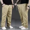 Calça Casual Longa de Primavera Solta Plus Size para Homens, Calça Reta para Homens Grandes, 200 Extra Grande, Roupa Masculina de Verão