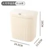 Cubo de Basura Minimalista para el Hogar Montado en la Pared Baño Cocina Sala de Estar Cubo de Basura con Tapa Deslizante Anillo de Presión Gran Capacidad Cubo de Basura de Doble Uso