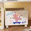 Caixa de Armazenamento de Livros sob a Mesa com Rodas, Rack de Armazenamento de Mochilas para Estudantes, Caixa de Armazenamento Móvel para Livros