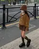 Camisa de Color Sólido Nueva para Niñas Otoño e Invierno Cárdigan de Punto Caramel Fashion para Bebés Niñas Moda Casual Versátil