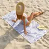 Cubierta de silla para toalla de playa espesa de microfibra ultrafina más vendida de Amazon, toalla de playa para silla dos en uno nueva al por mayor del fabricante