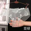 Ropa Interior Sexy para Mujer Malla Caliente Bordado Talla Grande Chica Gordita Completamente Transparente Desnudo Verano Calzones Delgados 836