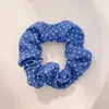 Xuxinha estilo coreano para mulheres, elegante e casual, elástico de cabelo floral, popular nas redes sociais, estilo balé, acessório de cabelo fresco e doce