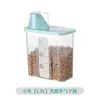 Caja de Almacenamiento para Detergente en Polvo Portátil Contenedor de Plástico Detergente para Ropa Baño Transparente Sellado Caja de Almacenamiento de Gran Capacidad Tarro de Almacenamiento