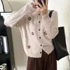 Otoño 2024 Nuevo Otoño Cárdigan de Punto Corto Bordado para Mujer Abrigo Suéter Exterior Primavera y Otoño Estilo Occidental