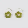 Pendientes Transfronterizos Nuevos de Color Caramelo Macaron Florales Simples Lindos Frescos Coloridos Acrílicos Versátiles