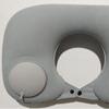 Almohada inflable en forma de U para el cuello, artefacto de viaje, plegable, portátil, con flocado, con soplado de aire, en forma de U