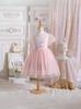 Comércio Exterior Vestido Infantil Feito Sob Medida Verão 2026 Novo Manga Curta Saia Tutu de Malha Infantil Vestido Princesa Infantil de Verão