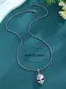 Nuevo Diseño de Collar de Calavera Colgante de Máscara Cadena de Clavícula Hip Hop Moda Callejera Cadena de Lana Accesorios al por Mayor
