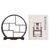 Estante de exhibición de madera maciza, pequeño mueble de tesoros múltiples estilo chino nuevo para sala de estar de madera de ala de pollo, decoración de estante antiguo