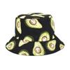 Sombrero de Pescador Personalizado Transfronterizo para Mujer, Estampado de Aguacate, Sombrero de Cubeta Hip-Hop, Moda Masculina Europea y Americana, Sombrero Versátil para el Sol y Anti-Sol