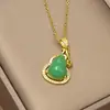 Moderna Cadena de Clavícula de Acero de Titanio Acero Inoxidable Exquisita Cola de Pez Incrustada de Diamantes Collar Tiktok Corona de Cacahuete Zircón Cadena de Cereza