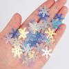 Lentejuelas de copos de nieve navideños transfronterizos, fiesta de bodas, hielo y nieve, material de polvo dorado, bricolaje, accesorios de decoración de tocado para niños hechos a mano