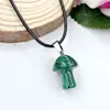 Cristal de Pedra Natural Transfronteiriço Pingente Pequeno de Cogumelo 2cm Ágata Acessórios para Joias DIY Colar em Formato de Cogumelo Atacado