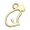 Venda Quente Transfronteiriça KC Liga de Ouro Série Animal Gato Pingentes Charms DIY Pulseira Colar Brinco Acessórios de Joias