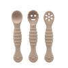 Cuchara de Silicona para Entrenamiento de Dentición de Bebé, Cuchara Suave Doble Cabeza para Alimentos Complementarios de Bebés, Cuchara Pegajosa, Cuchara para Lamer, Mordedor