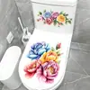 Novo Adesivo Acc33151 Linda Flor Borboleta Banheiro Vaso Sanitário Adesivo Impermeável Auto-Adesivo Parede