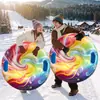 Nuevo producto transfronterizo: Trineo inflable de nieve de colores para uso exterior en invierno, a prueba de explosiones, PVC engrosado, antivuelco, para adultos