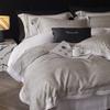 Otoño e Invierno Textura de Pequeña Fragancia Impresión Digital Super Suave Cálida Ropa de Cama Ropa de Cama Algodón Tencel Cepillado Juego de Cuatro Piezas Textil para el Hogar