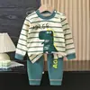 Ropa infantil para primavera y otoño, conjuntos de ropa interior de algodón para niños, tops y pantalones de otoño para niños y niñas, pijamas, ropa para casa al por mayor
