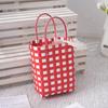 Bolsa Tecida Colorida, Cesta Pequena, Saco Plástico PE, Costura Tecida Moderna e Fashion, Cesta de Legumes de Grande Capacidade, Bolsa de Praia