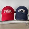 Corea del Sur NUEVA YORK Letra Bordada Gorra Combinable Cuatro Estaciones Sombrilla Deportes Pareja Gorra de Béisbol Estudiante