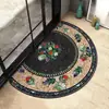 Alfombra de Bienvenida Exterior Semicircular Transfronteriza Felpudo para Entrada del Hogar Alfombra de Pila de Cristal