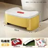 Banqueta de plástico para vaso sanitário, banqueta de banheiro, uso doméstico, infantil curva, antiderrapante, apoio para os pés que aumenta a altura, banqueta com armazenamento