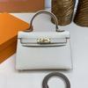Nova mini bolsa Kelly de segunda geração 2021 Estilo igual de celebridade da internet mini couro de vaca epsom estampa de palma bolsa de ombro portátil