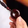 Sândalo Sangue da Zâmbia Jacarandá Folha Pequena Fivela de Segurança Pingente Material Antigo Estilo Étnico Corrente para Suéter Pendente para Carro Peça de Mão Homens e Mulheres Madeira
