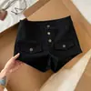 Shorts de trabajo retro de moda para mujer, nuevo estilo de verano, corte ajustado con diseño de bolsillo, tiro bajo, versátiles, hot pants que se ajustan a la cadera